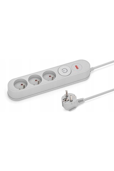 Lider Surge protection strip grey 3 sockets 1,5m MONTIS MT137-1,5