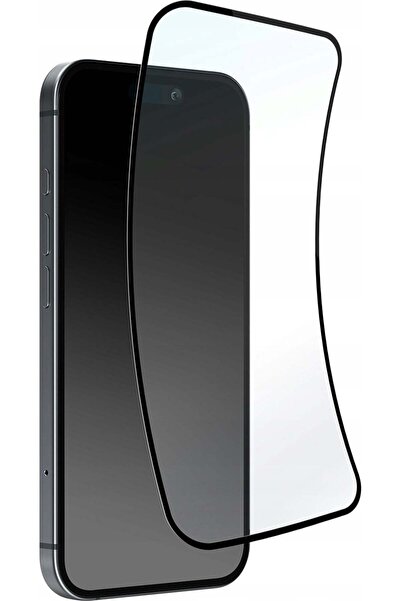 Puro Sticlă hibridă flexibilă D3O cu ramă neagră pentru iPhone 16 Plus/iPhone...