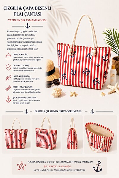 Valleri bag RENKLİ PLAJ ÇANTASI