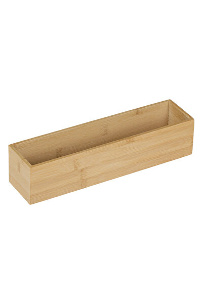 OEM Open Bamboo Organizer Box 30.5x7.5x7cm