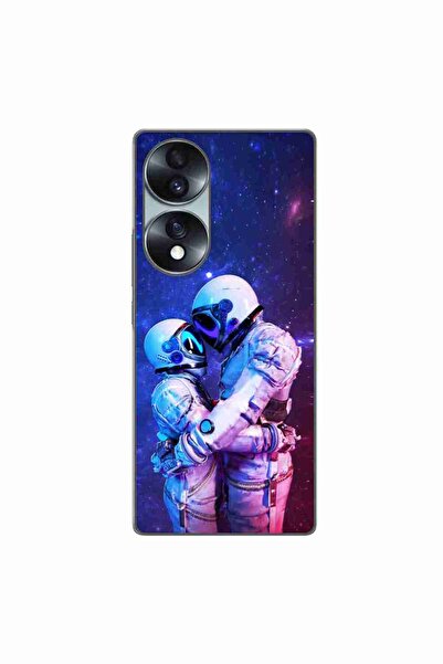 OEM Husa compatibila cu Honor 70 Silicon Gel Tpu Model Astronauts Couple