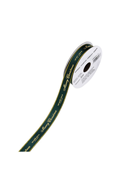 Zumzeria Panglică decorativă verde pentru bradul de Crăciun cu modele aurii  ...