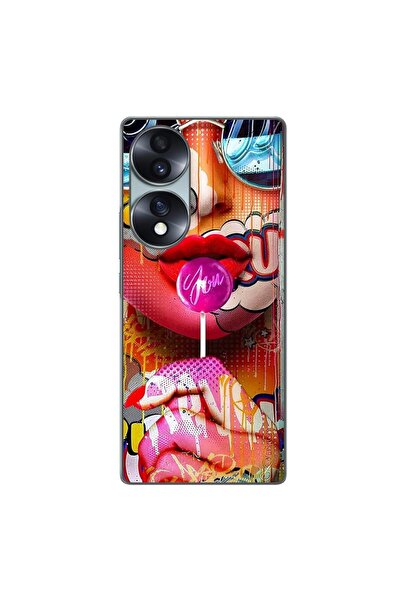 OEM Husa compatibila cu Honor 70 Silicon Gel Tpu Model Pop Art Lolipop
