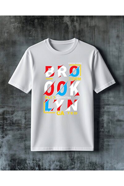 COMVİCHO Printed Oversize T-Shirt with Plicat Logo Design