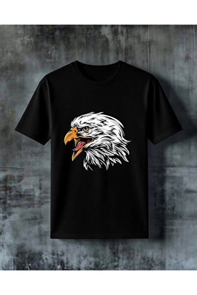 COMVİCHO Eagle Agir Baski Printed Oversize T-Shirt
