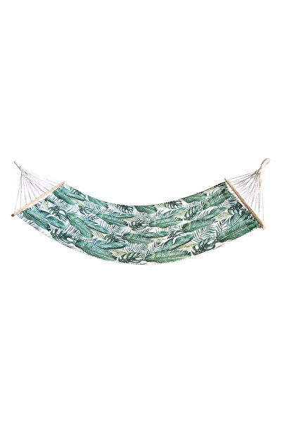 OEM Ecru Hammock with Tropical Green Leaves 200x100cm