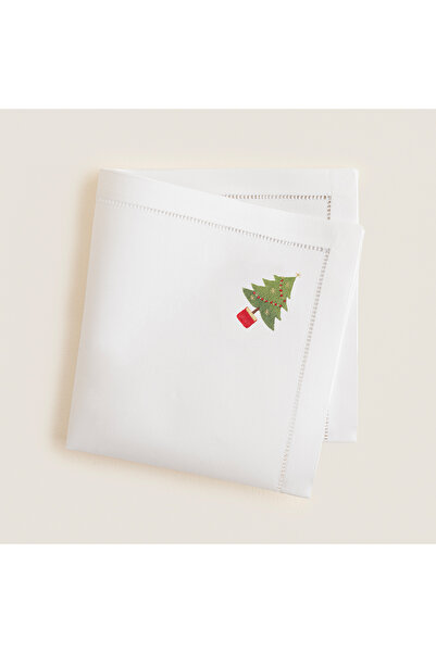Chakra Pınetree Napkin 40X40 cm White
