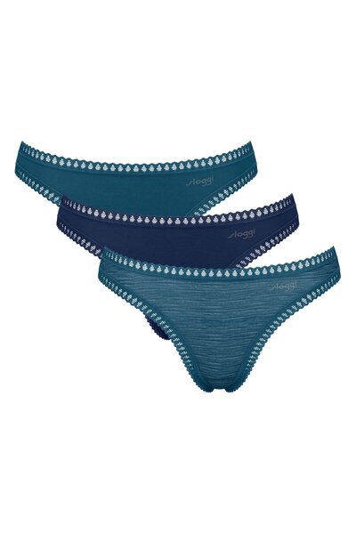 SLOGGI Damen Strings, 3er Pack - GO Crush String C3P, Unterhose, Stretch-Baum...