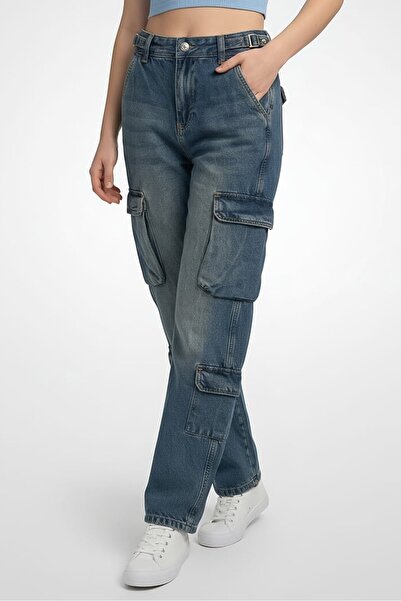 Don't Call Me Jennyfer Women Regular Fit Washed Non Stretchable Cargo Jeans, ...