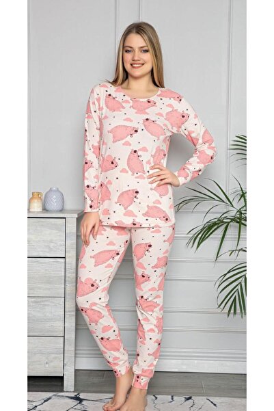 Intisimo Women's Pajamas, Cotton with Lycra, Pink/White - XXL