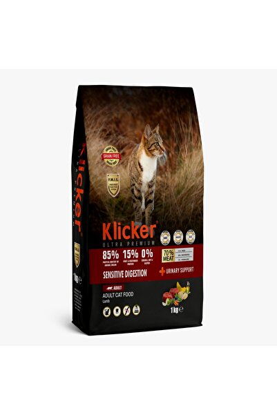 klicker ULTRA PREMIUM TAHILSIZ YETİŞKİN KEDİ MAMASI SENSETİVE KUZULU 1 KG