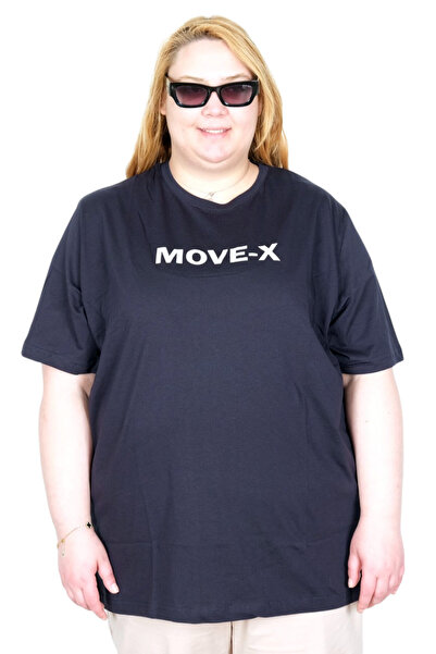 ModeXL Mode XL Real Plus Size Ženska Majica Bis Ovratnik Move-X U26114 TAMNOM...