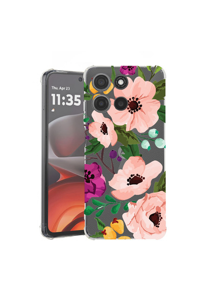 bestcase Husă Antișoc pentru Motorola Moto G17 / G17 Power / G15, Flori Paste...