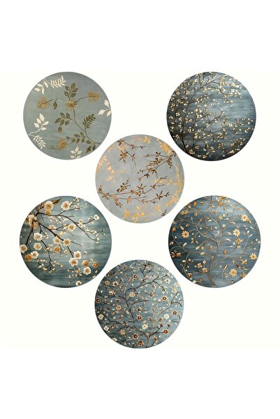Choice 6PCS 10CM 6PCS 2D Elegant Refreshing Wooden Coasters Coffee Shops Furn...