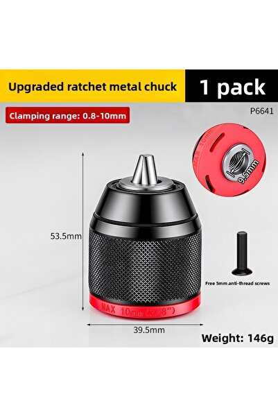 Choice1 1pc 0.8-10mm Chuck Metal Keyless Drill Chuck,0.8~10mm,1.5~13mm,3-Jaw ...