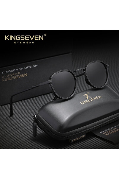 Choice3 نظارات شمسية KINGSEVEN سوداء ورمادية بتصميم عتيق للقيادة والأنشطة الخ...