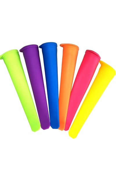 Choice 6pcs 6Pcs Reusable Silicone Popsicle Molds with Lids Tubes Leak-Proof ...