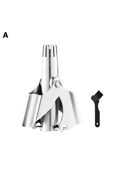 Choice silver Manual Nose Hair Trimmer Kit with Cleaning Brush, Stainless Ste...