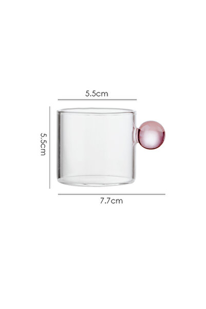 choice2 51-100ml D 100ml Espresso Cups Small Cups Home Glass Ball Handle Coff...