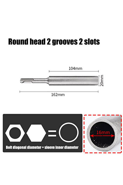 Choice12 round 16mm 1PC Ground Rod Driver Bit Ground Bar Controller SDS Plus ...