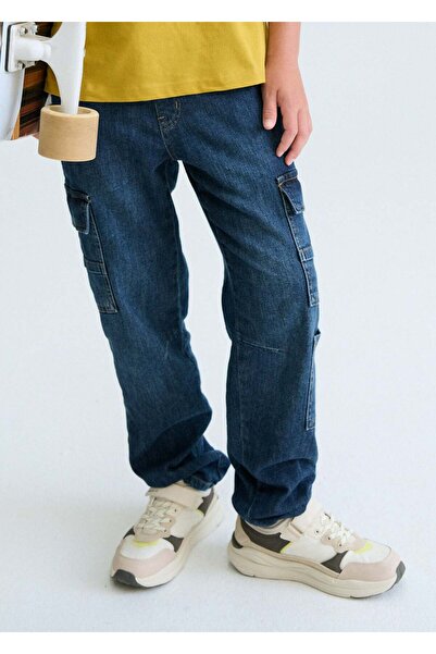 MAYORAL Boy's Cargo Pocket Jeans Blue