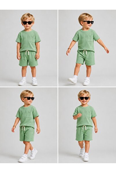 ciklet kids Set de jos și de sus pentru băiat cu pantaloni scurți