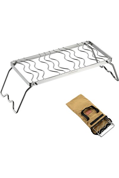 EasyLife Portable Folding BBQ Grill Rack Stainless Steel Camping Cooking Stan...