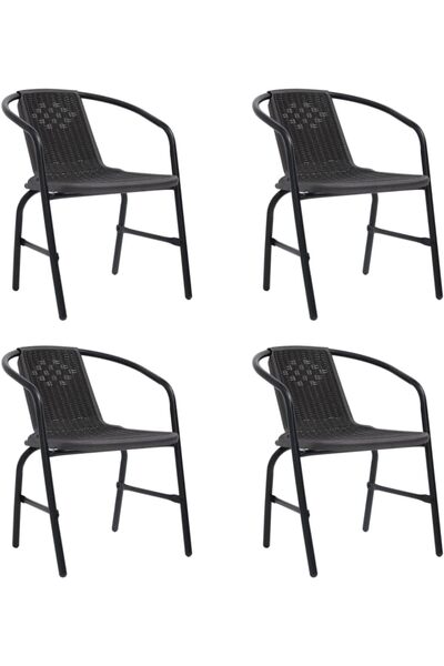 OEM Black Metal Garden Chair 54x63x73cm