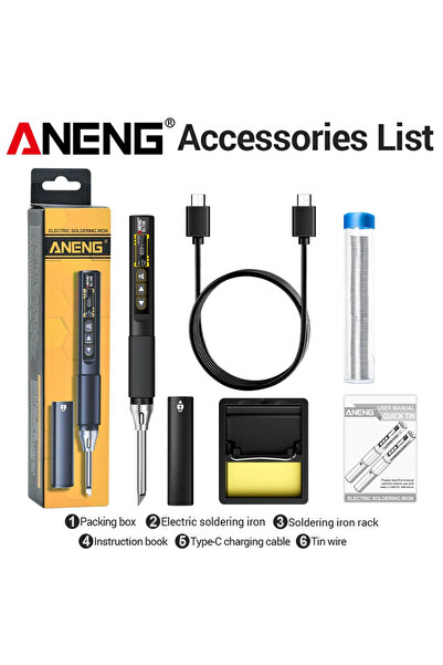 Choice1 ANENG Black pro ANENG SL108 96W Soldering Iron Kit PD QC Adjustable T...
