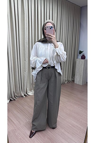 JESSE STORY Women's Linen Belted Palazzo Trousers Code:Js26Linenpalazzo (100%...
