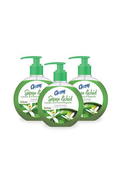 CLEANY Set 3 x Sapun lichid 500 ml cu bergamota