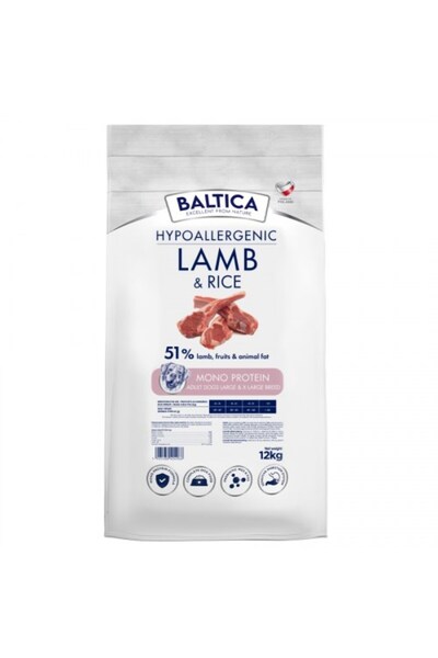 Baltica NUTRACEUTIC Hipoalergenic Carne de miel și orez L / XL 12kg