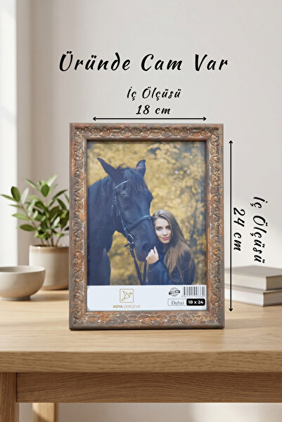 Asya Çerçeve Ottoman Motif Series 18X24 cm Photo Frame with Glass and Stand D...