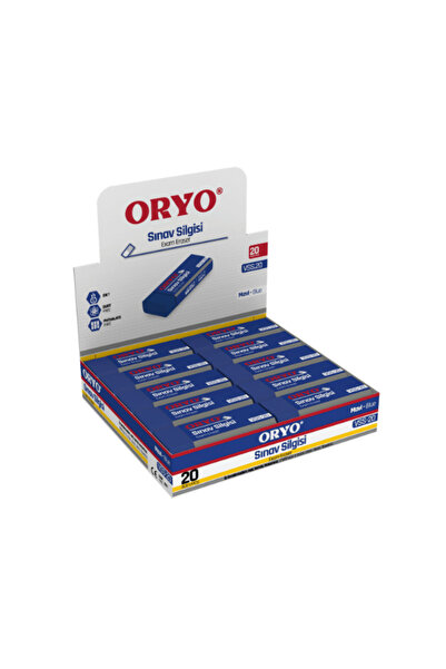 ORYO مجموعة ممحاة الامتحانات ذات اللون الواحد، علبة تحتوي على 20 قطعة