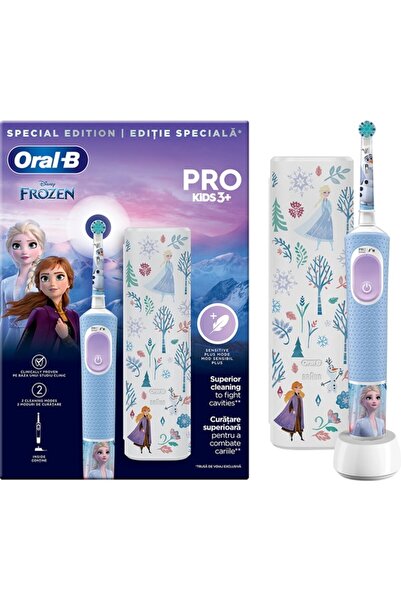 Oral-B Periuță de dinți electrică Pro Kids Frozen pentru copii, 7600 mișcări/...