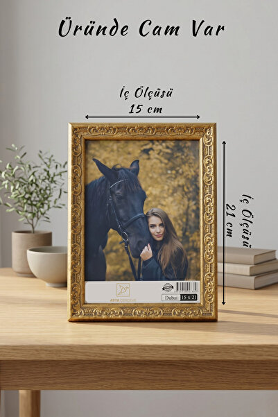 Asya Çerçeve Ottoman Motif Series 15X21 cm Photo Frame with Glass and Stand D...