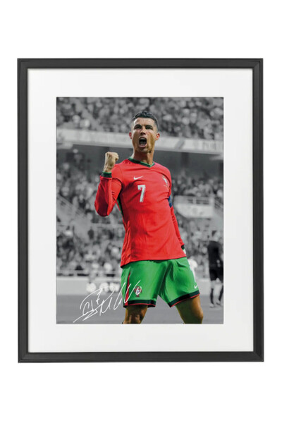 Boomah Accessories Cristiano Ronaldo Portugal Printed Autograph - Framed Post...