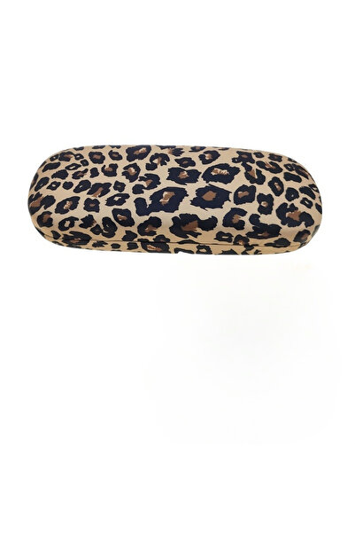 Choice Yellow 1pc Luxury Leopard Print Metal Glasses Case - Durable Stainless...