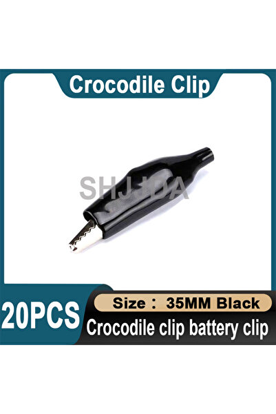 Choice3 مشابك اختبار صغيرة على شكل تمساح سوداء 3.5 سم، 20 قطعة، 28 مم، 35 مم،...