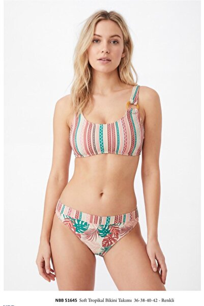 NBB tropikal renkli bikini takımı