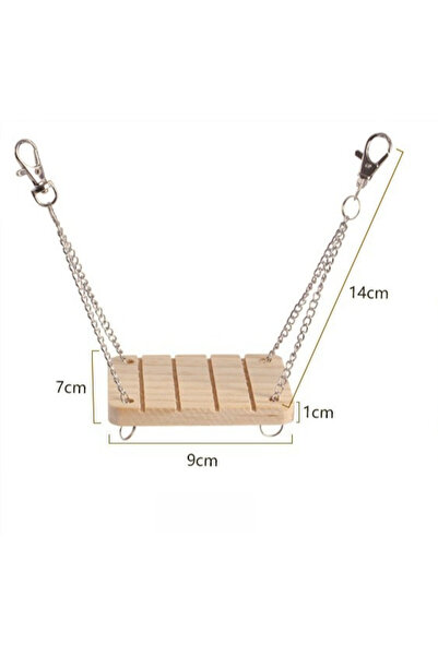 Choice1 as picture 90mm wood Swing Natural Small Pet Chew Toys for Rabbit, Gu...