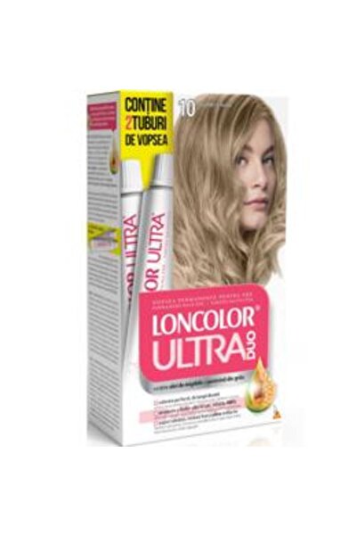 Loncolor Vopsea Permanenta pentru Par Ultra Max, nuanta 10 Blond Cenusiu