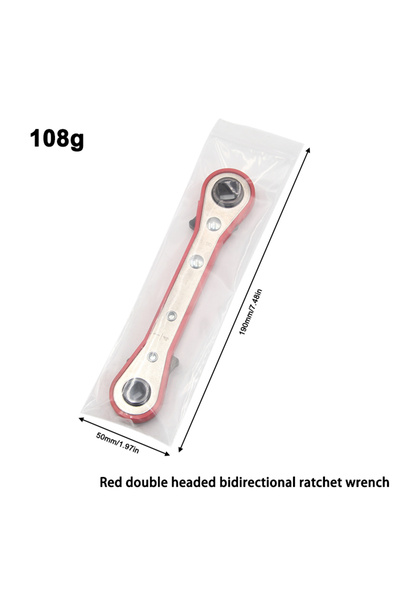 Choice Red edged wrench Red Edge Double-Headed Ratchet Square Wrench Air Cond...