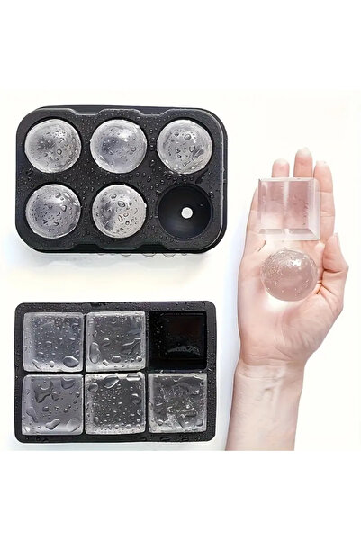 choice2 Two different Silicone ice cube tray, large round ice cubes and squar...