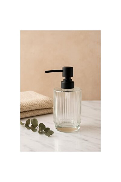 OSKA GLOBAL Glass Transparent Liquid Soap Dispenser 200 ml Bathroom Sink