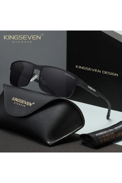 Choice7 Black Gray KINGSEVEN Men Polarized Sunglasses Driving UV400 Anti-Glar...