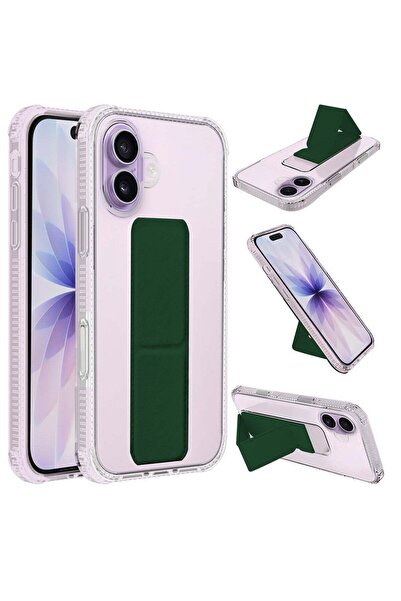 CATANES Finger Grip Clear Case Cover for iPhone 17- Kickstand Car Magnetic Ho...