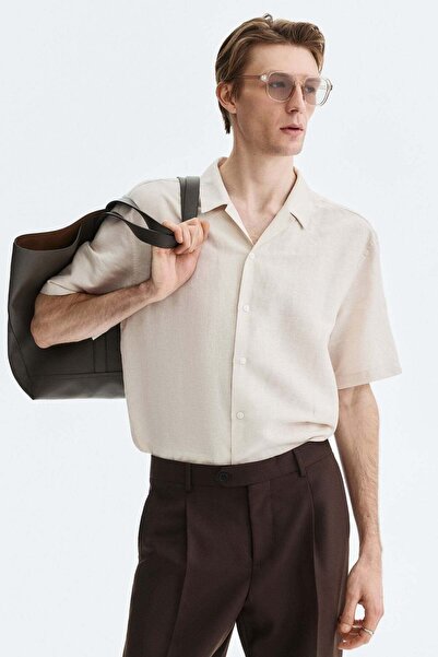 H&M Relaxed Fit Linen-blend resort shirt