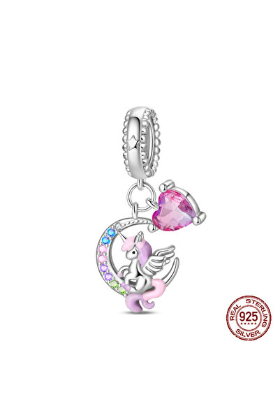 Choice8 PAC1569 Charms 925 Silver Carousel And Unicorn Charms Beads Fits 3mm ...