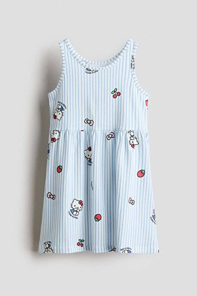H&M فستان قطني مطبوع